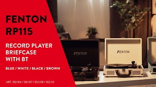 Fenton RP115 Briefcase Record Players with BT streaming [upl. by Aloel]