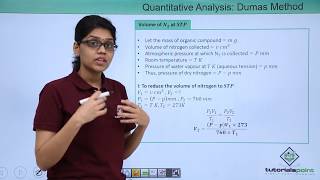 Class 11th – Quantitative Analysis  Nitrogen by Dumas Method  Organic Chemistry  Tutorials Point [upl. by Lorilyn]