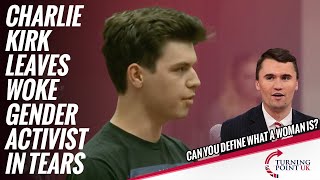 Charlie Kirk Leaves Woke Gender Activist In Tears [upl. by Kwon]