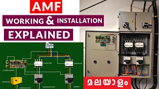 AMF Panel Working and Installation  amf panel wiring diagram malayalam [upl. by Laubin402]