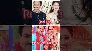 Tmkoc real vs on screen partners shorts trending viral ytshorts [upl. by Yllet]