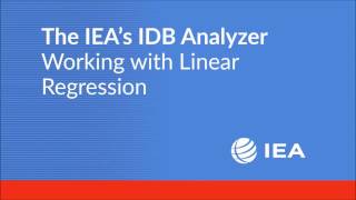 The IEAs IDB Analyzer Working with Linear Regression [upl. by Anikas291]