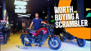 Benelli Leoncino 500  Worth buying a Scrambler heavy bike  Motorcycle Review  Sound Check [upl. by Zadack402]