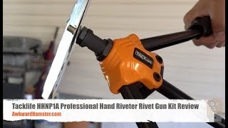 Tacklife HHNP1A Professional Hand Riveter Rivet Gun Kit Review [upl. by Yeniffit]