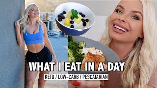 WHAT I EAT IN A DAY  Keto  Lowcarb  Pescatarian [upl. by Clabo]