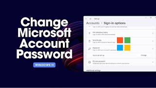 How to Change Microsoft Account Password on Windows 11 [upl. by Yecnahc]