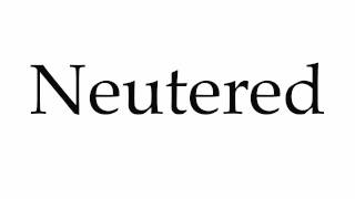 How to Pronounce Neutered [upl. by Keg]