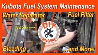 Kubota L Series Fuel System Maintenance Water Separator Filter Bleeding and More 84 [upl. by Emery290]