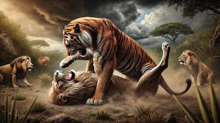 Tigre vs Leão Quem vence essa batalha Entre os dois Maiores Felinos do mundo [upl. by Gildea]