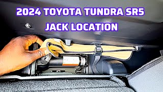 2024 Toyota tundra SR5 Jack Location [upl. by Anetsirk]