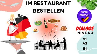 Im Restaurant bestellen  Dialoge A1 A2 B1 Deutsch lernen [upl. by Ynahpets]