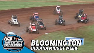 HIGHLIGHTS USAC NOS Energy Drink National Midgets  Bloomington Speedway  June 9 2023 [upl. by Elynad]