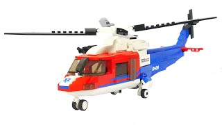 Sluban Models M38B0886 Rescue helicopter  for LEGO FANS [upl. by Ahras305]