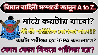 বিমান বাহিনী সম্পর্কে জানুন A to Z airforce job circular 2022 [upl. by Hilarius]