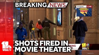 Shots fired in side Harbor East movie theater [upl. by Hcirdeirf]