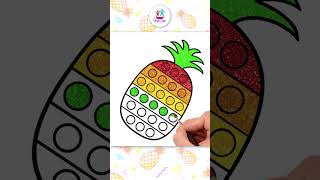 🍍Dibujo de Piña POP IT Fácil🍍Dibujos para niños shorts popit chikiarte [upl. by Ebba]