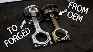 Assembling The Forged Engine Internals  Opel Corsa OPC [upl. by Nauwaj749]