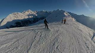 Skiing in StLuc Chandolin Val dAnniviers [upl. by Longley]