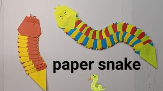 Origami Snake How to make step by step [upl. by Brenden]