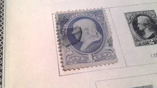 1870 1¢ Benjamin Franklin USPS Stamp Scotts 134 [upl. by Treulich]