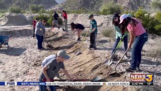 Local scouts help build pond for endangered pupfish [upl. by Rez]