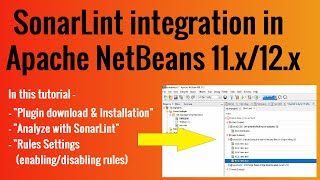 SonarLint Integration and use in Apache NetBeans [upl. by Lenard256]