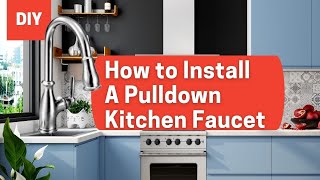 Installing PullDown Kitchen Faucet Delta 105557 [upl. by Okoyik]