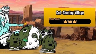 Battle Cats  CatChasing Village 3 Crowns [upl. by Lanti148]