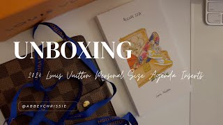 UNBOXING amp FLIPTHROUGH  2024 Louis Vuitton Agenda Refill Medium [upl. by Douglass]