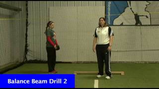 Fastpitch Softball  pitching drill  Balance Beam Drill [upl. by Ayrad]