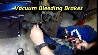 Vacuum Bleeding Brakes with the ToolPro Vacuum Brake Bleeder [upl. by Knowling]