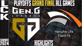 GEN vs HLE Highlights ALL GAMES  LCK GRAND FINAL Summer 2024 Playoffs  GenG vs Hanwha Life Esport [upl. by Reteip27]