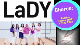 LaDY  Line Dance  Absolute Beginner  Choreo Andrico Yusran INA  May 2024 [upl. by Polash772]