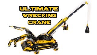 LEGO Technic SUPER Demolition Crane  18 motors Fully Remote Controlled [upl. by Anawyt]