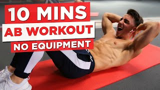 10 MIN AB WORKOUT NO EQUIPMENT BODYWEIGHT WORKOUT [upl. by Seta]