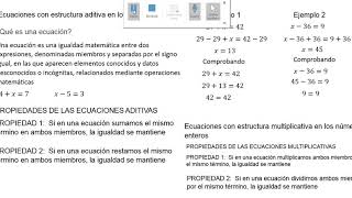 Ecuaciones aditivas y multiplicativas [upl. by Hakvir]