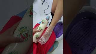 Foot PARAFFIN WAX treatment PCISTmanggahan [upl. by Ardine]