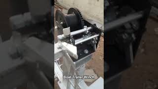 Boat Trailer Winch  American Winch Install boatparty boating boating boatingfails how shorts [upl. by Naoj]