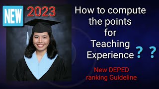 Computation of points for Teaching Experience in the New DEPED ranking [upl. by Pickering]