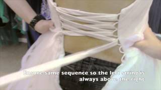 3 Simple Steps to Lace up your Corset Wedding Gown [upl. by Mcgrody]