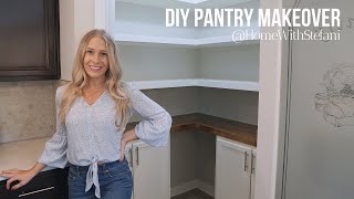 DIY Pantry Makeover  Home With Stefani [upl. by Fitting]