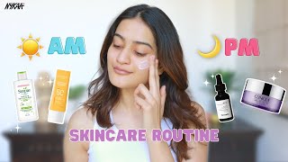 AM amp PM Skincare Routine For Glowing Skin  Step By Step Guide Ft NishkaBhura  Nykaa [upl. by Ibbison268]