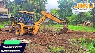 quotJCB 3DX at Work Clearing Rocks and Uprooting Trees with Easequot  HITACHI 3585140  tvm  Kerala [upl. by Strade277]