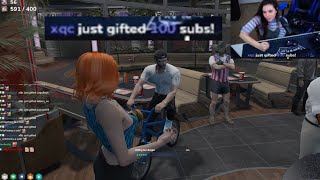 Offline xQc Gifts Ginger 100 Subs  NoPixel 40 GTA RP [upl. by Atteiram422]