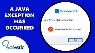 A JAVA Exception has Occurred FIX [upl. by Scheers282]