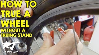 How To True A Bike Wheel Without A Truing Stand [upl. by Namrehs]