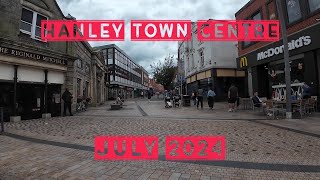 Hanley Town Centre High Street Walk  Stoke On Trent City  2024 Day Walk [upl. by Yrffej140]