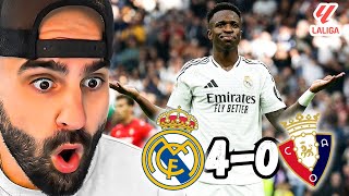 Real Madrid 40 Osasuna I VINI JR HATTRICK  MILITAO ACL INJURY AGAIN [upl. by Ggerc]