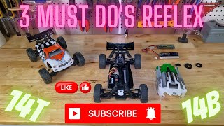 Team Associated reflex 14B 14T 3 must dos when you buy Better battery and acceleration Gamma Mods [upl. by Kalvn969]