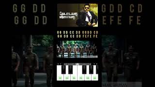 Vettaiyaadu Vilaiyaadu Mass BGM  Easy Keyboard Cover with Notes  Karka Karka BGM [upl. by Modestia]